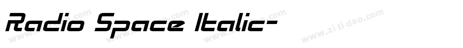 Radio Space Italic字体转换
